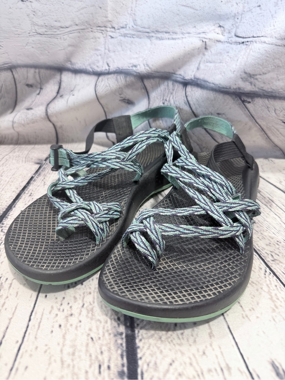 Chaco Women’s Strappy Sport Sandals - Mint Green & Black